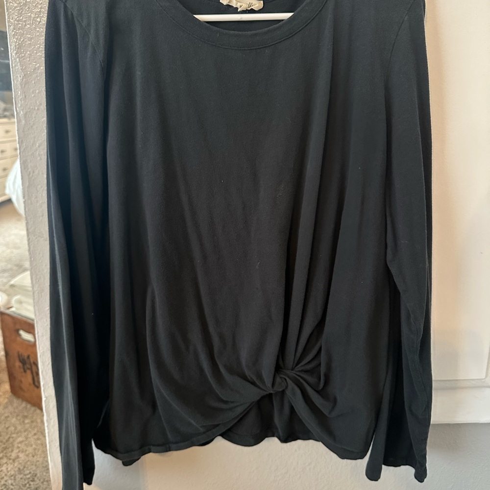 Madewell Black Long Sleeve Women's Top